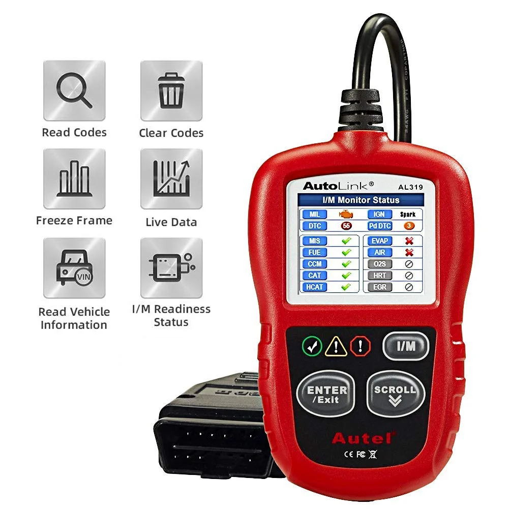 Autel Autolink/® AL539b Herramienta de prueba componentes el/éctricos y bater/ía OBDII//CAN con lectura//borrado de c/ódigos de error