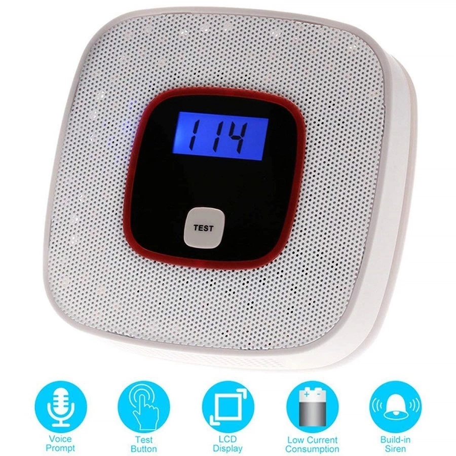 Detector de monoxido de carbono con alarma alta sensibilidad Detector de monoxido de carbono con alarma alta sensibilidad