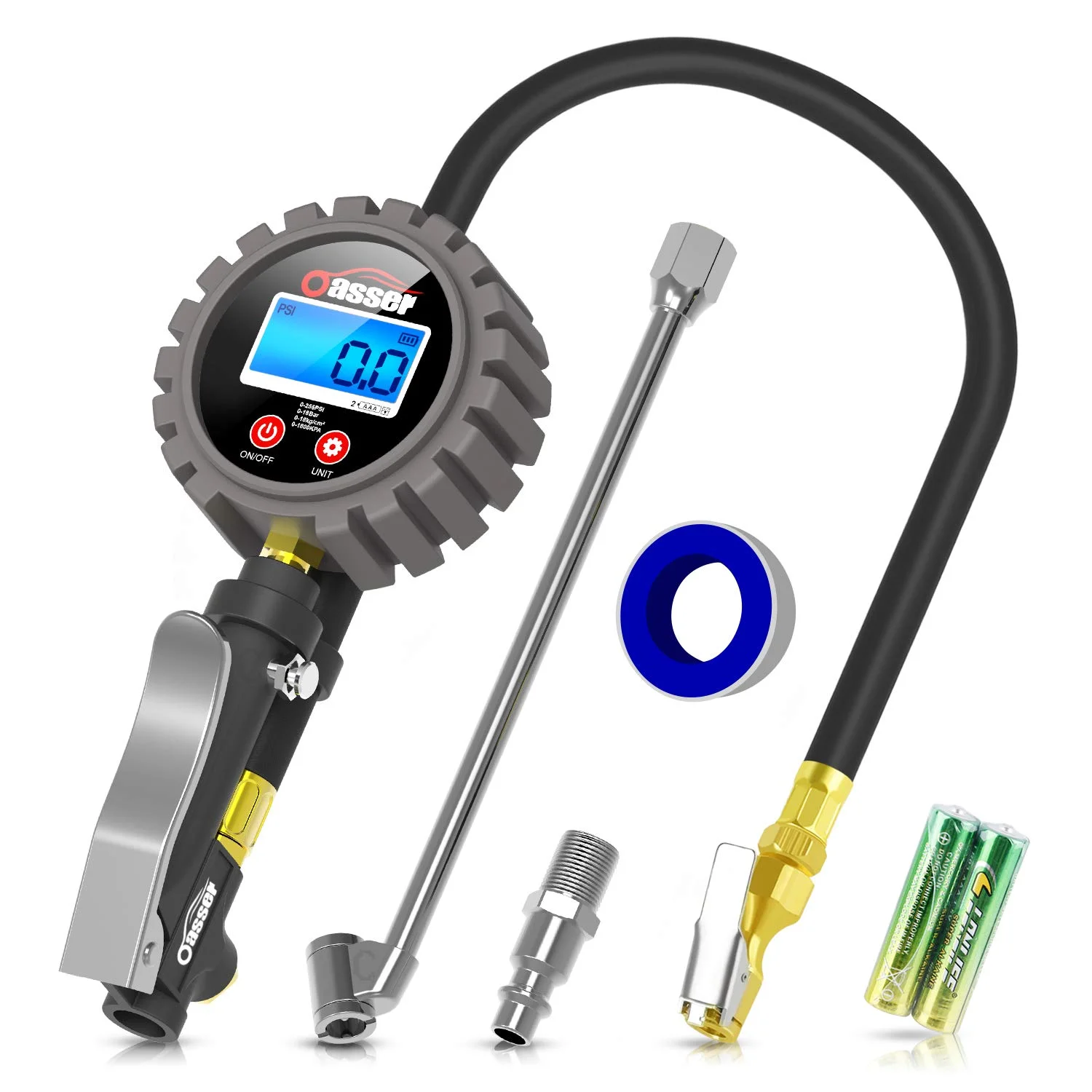medidor manual de presión de aire para neumáticos de mano camión motocicleta bicicleta Manómetro de presión de neumáticos Kuuleyn 0-100PSI apto para coche
